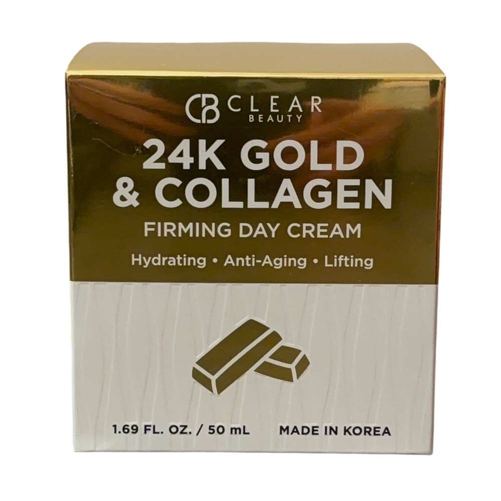 Clear Beauty 24K Gold & Collagen Firming Day Cream 1.69 fl oz Anti-Aging Lifting